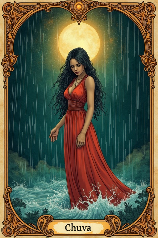 Carta de tarô — Sonhar com Chuva