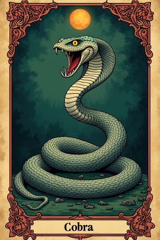 Carta de tarô — Sonhar com Cobra